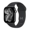 Apple Watch Series 11 42mm Aluminum Jet Black Case Black Sport Band S/M